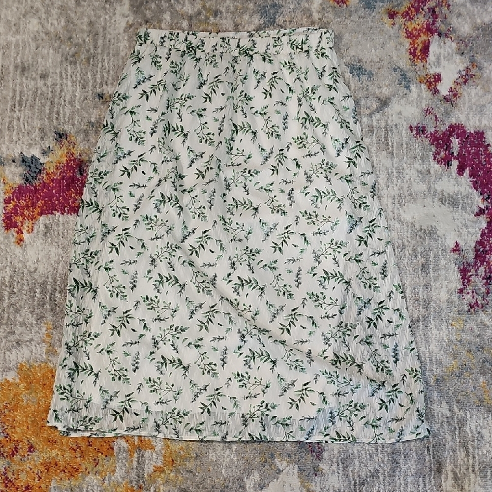 Floral Green Skirt